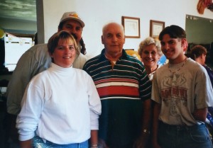 My Aunt Lu, Uncle Roger, Grandpa, Mary and Me at my 18th birthday